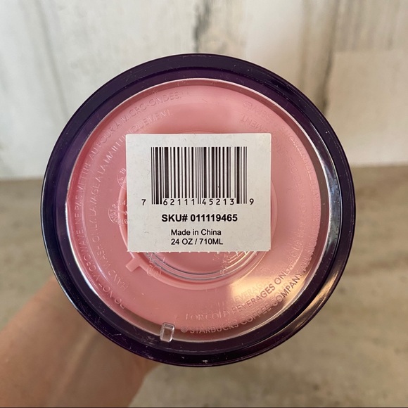 ✨Starbucks Glitter Pink Swirl Cold Cup 24oz NWT - Picture 6 of 6